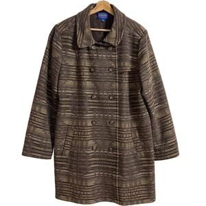 Pendleton Wool Coat size XL Brown Grey Peacoat Modern